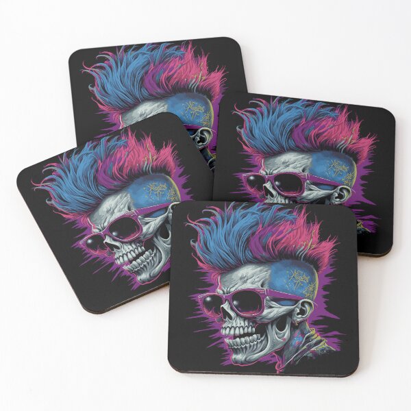 Item preview, Horror punk zombie skull designed and sold by drizzd.