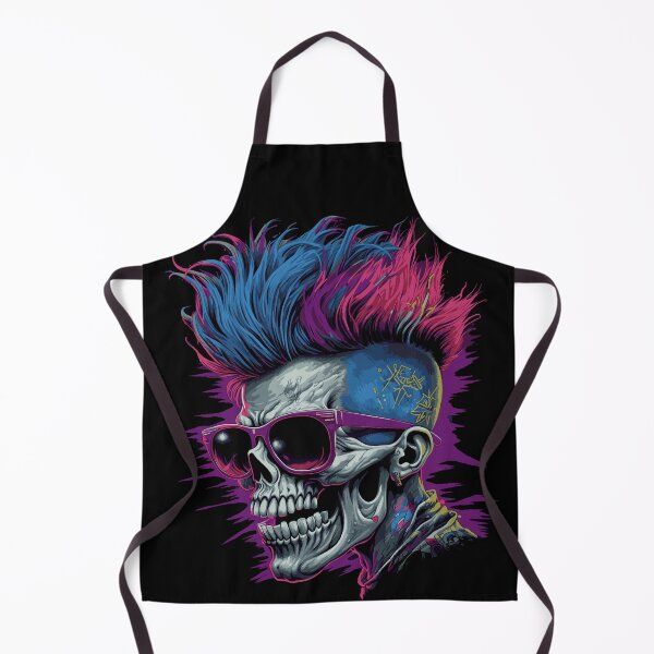 Item preview, Horror punk zombie skull designed and sold by drizzd.