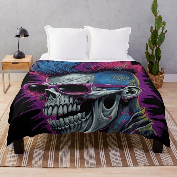 Item preview, Horror punk zombie skull designed and sold by drizzd.