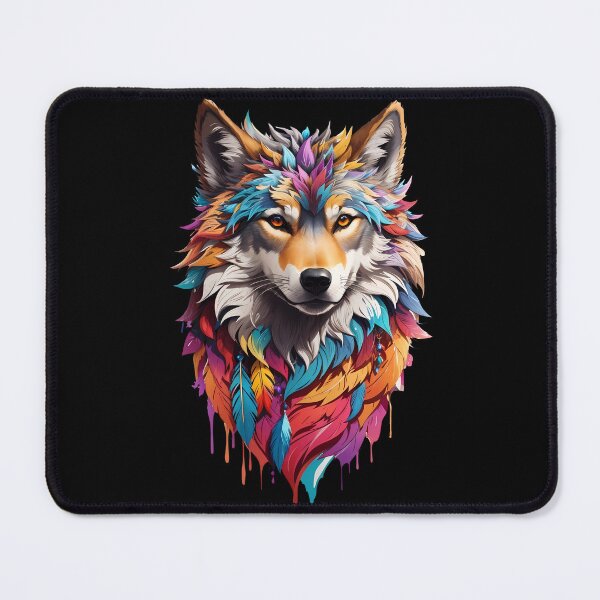 Item preview, Colorful Wolf Face designed and sold by Win Hardy.