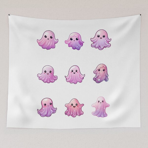 Item preview, Halloween Cute Pink Ghosts designed and sold by AMONGIFTS.