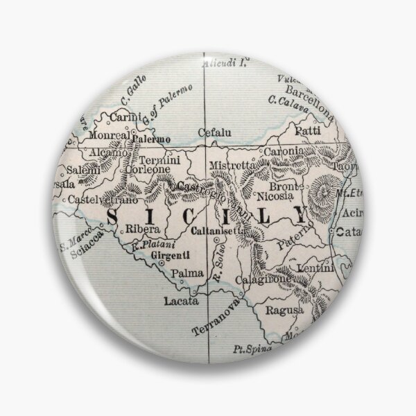 Item preview, Vintage Map of Sicily Italy (1893) designed and sold by BravuraMedia.
