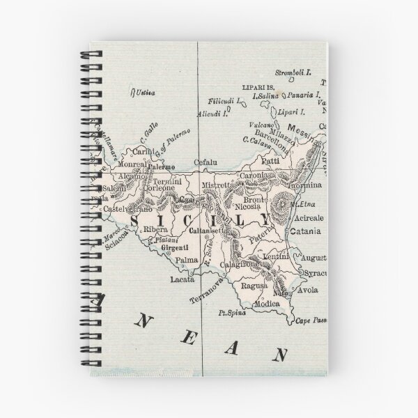 Item preview, Vintage Map of Sicily Italy (1893) designed and sold by BravuraMedia.