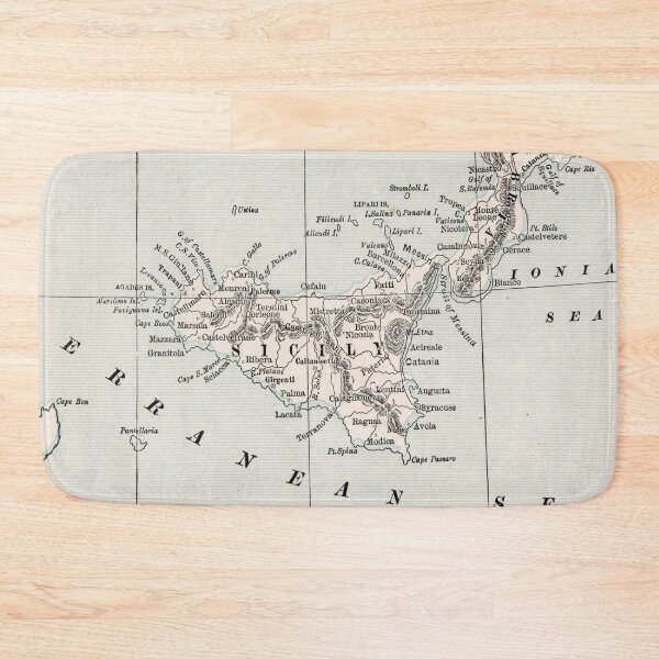Item preview, Vintage Map of Sicily Italy (1893) designed and sold by BravuraMedia.