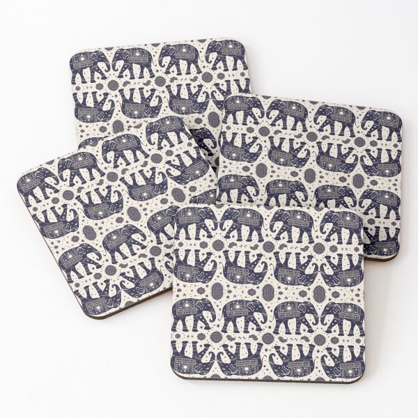 Item preview, Indian elephant with traditional decorations dessin designed and sold by Wilfried van Dokkumburg.