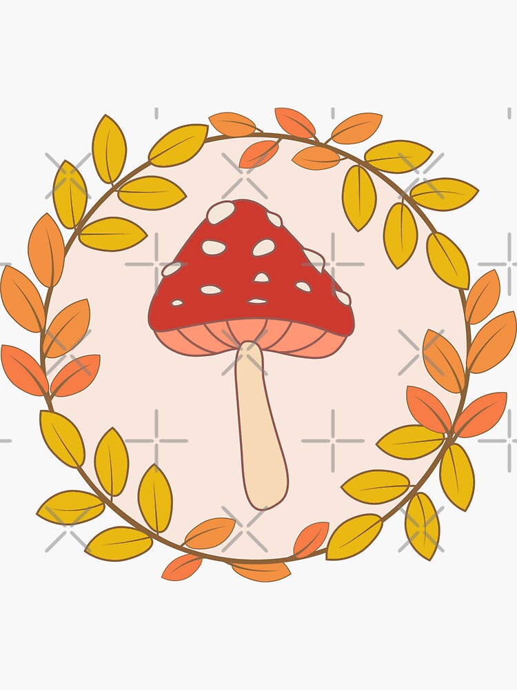 Sticker for Sale avec l'œuvre « Autocollant de champignon Kawaii, Sticker  champignons mignons » de l'artiste SnowStudio2022
