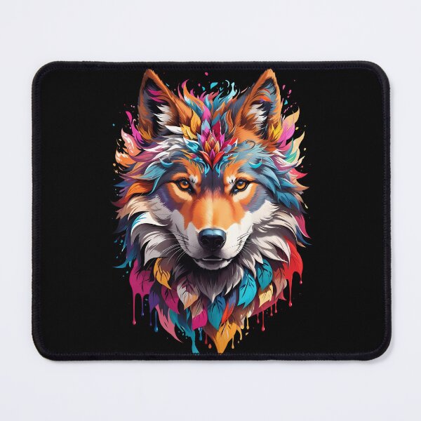 Item preview, Colorful Wolf Face designed and sold by Win Hardy.