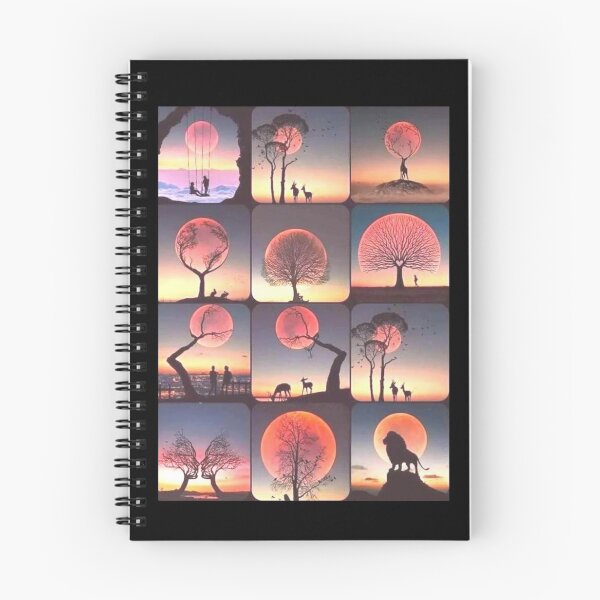 Item preview, Nature against the moon at night 12 images designed and sold by JaroDesign2023.