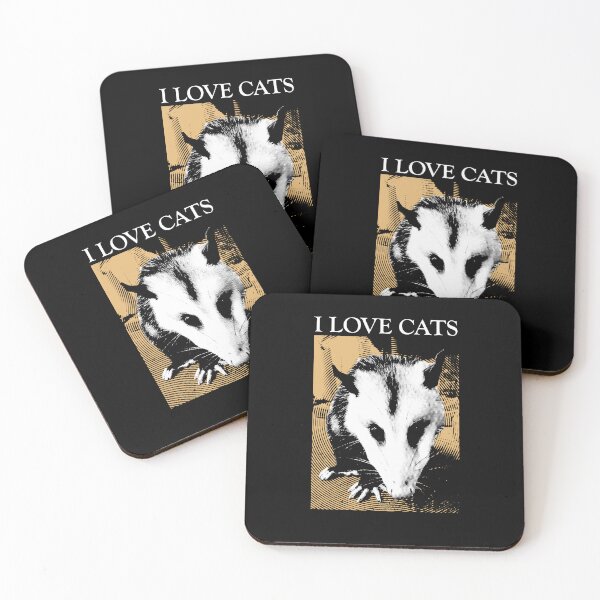 Item preview, I Love Cats Opossum Vintage designed and sold by VintageMedatsu.