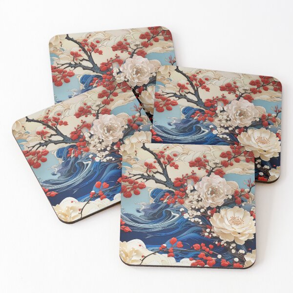 Item preview, Japanese Satsuma Ceramic Tile Design III: Eternal Blossom - A Satsuma Tapestry. designed and sold by stevepmp.