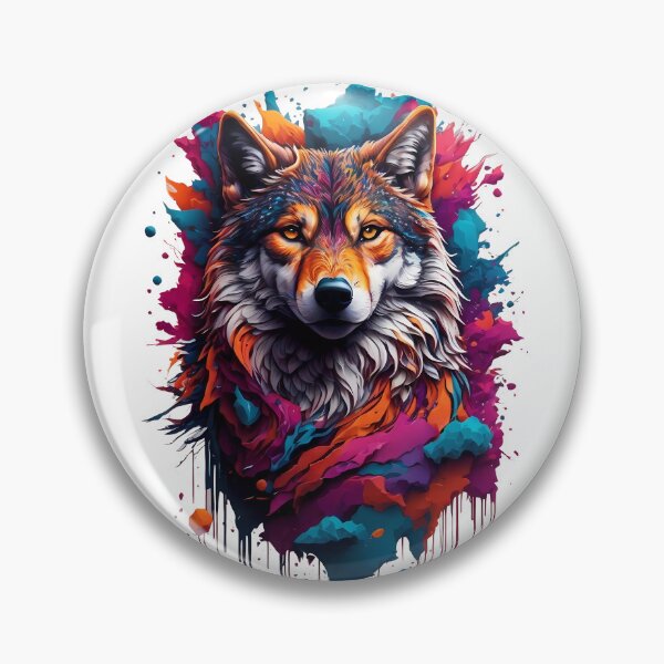 Item preview, Colorful Wolf Face designed and sold by Win Hardy.
