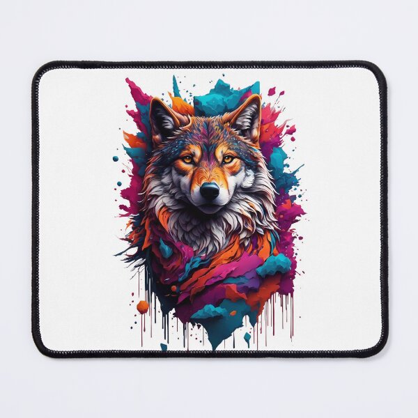 Item preview, Colorful Wolf Face designed and sold by Win Hardy.