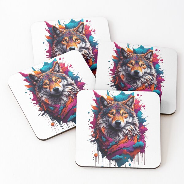 Item preview, Colorful Wolf Face designed and sold by Win Hardy.