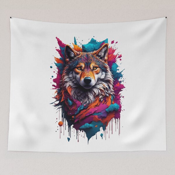 Item preview, Colorful Wolf Face designed and sold by Win Hardy.