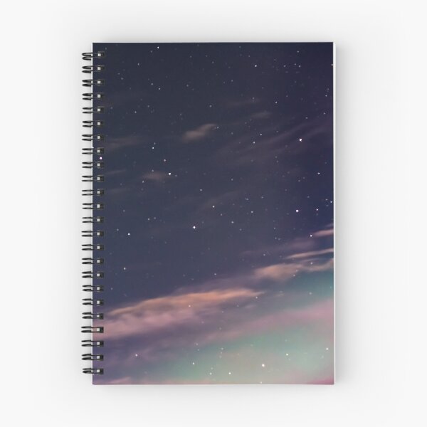 Item preview, Starry Night Sky with Pink Clouds and Aurora designed and sold by Amy Mitchell.