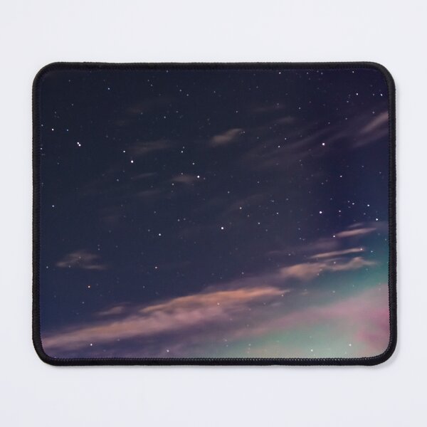 Item preview, Starry Night Sky with Pink Clouds and Aurora designed and sold by Amy Mitchell.