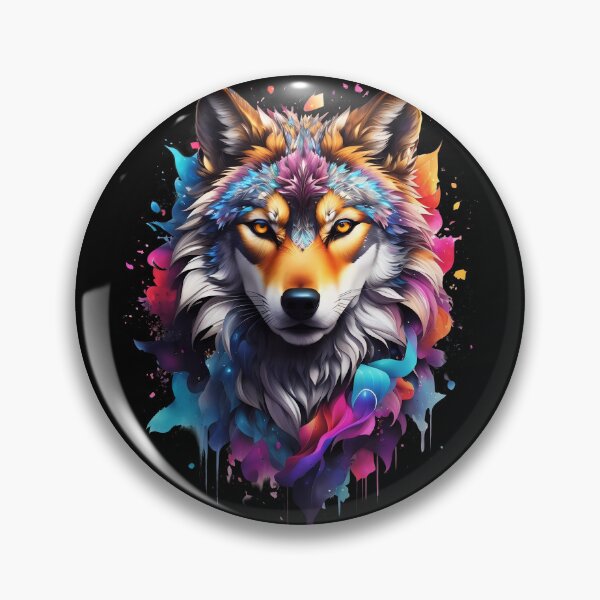Item preview, Colorful Wolf Face designed and sold by Win Hardy.