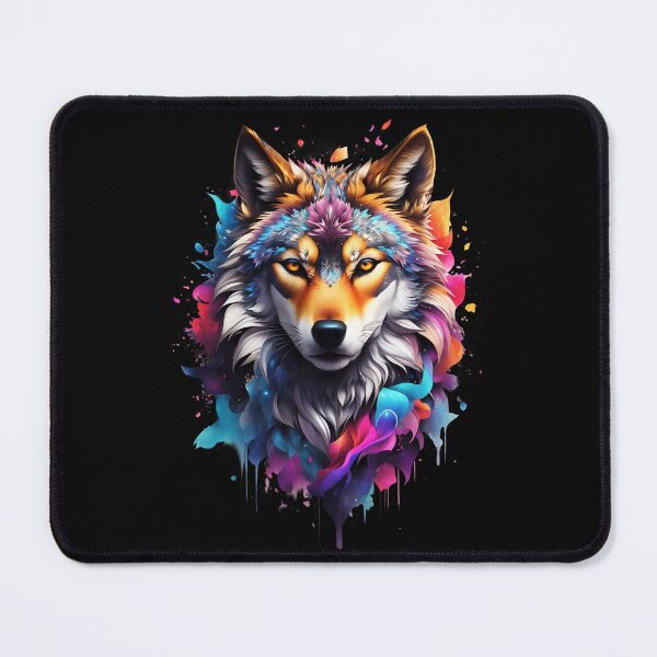 Item preview, Colorful Wolf Face designed and sold by Win Hardy.