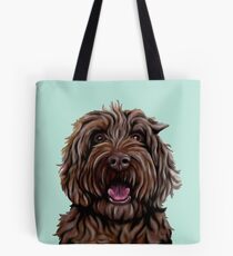 Chocolate Australian Cobberdog/Australian Labradoodle Tote Bag