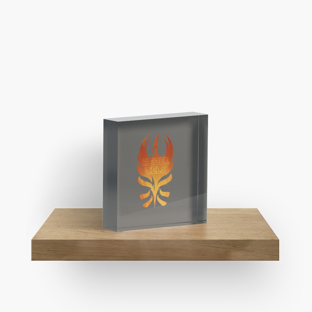 The Rebels Podcast Phoenix Flame Acrylic Block