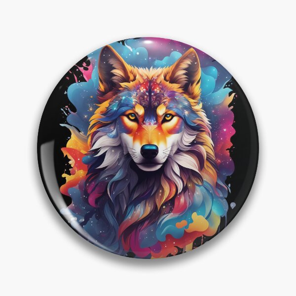 Item preview, Colorful Wolf Face designed and sold by Win Hardy.