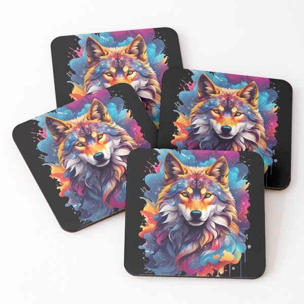Item preview, Colorful Wolf Face designed and sold by Win Hardy.