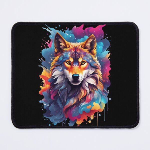 Item preview, Colorful Wolf Face designed and sold by Win Hardy.