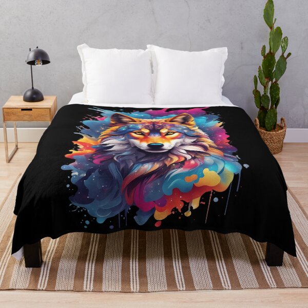 Item preview, Colorful Wolf Face designed and sold by Win Hardy.