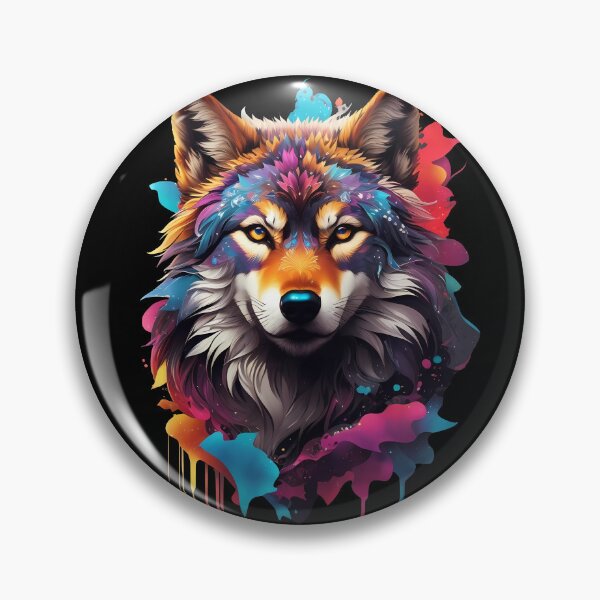 Item preview, Colorful Wolf Face designed and sold by Win Hardy.