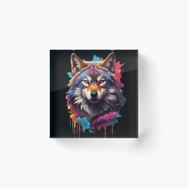 Item preview, Colorful Wolf Face designed and sold by Win Hardy.
