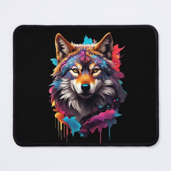 Item preview, Colorful Wolf Face designed and sold by Win Hardy.