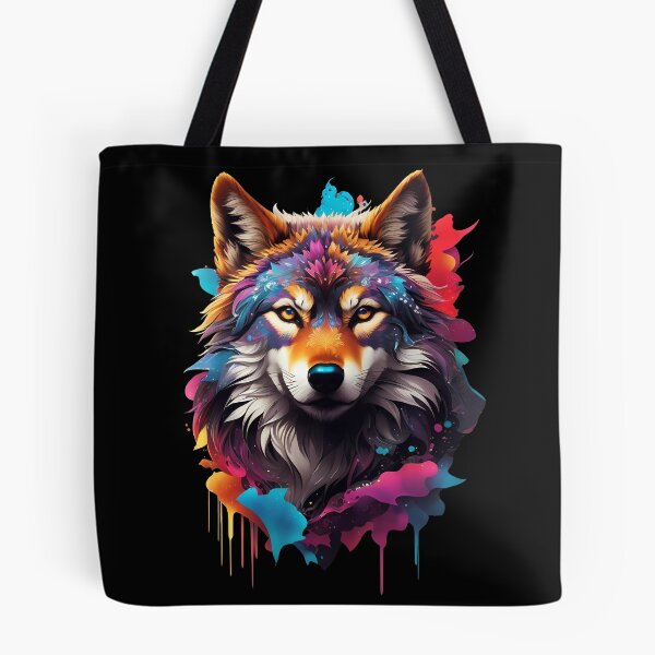 Item preview, Colorful Wolf Face designed and sold by Win Hardy.