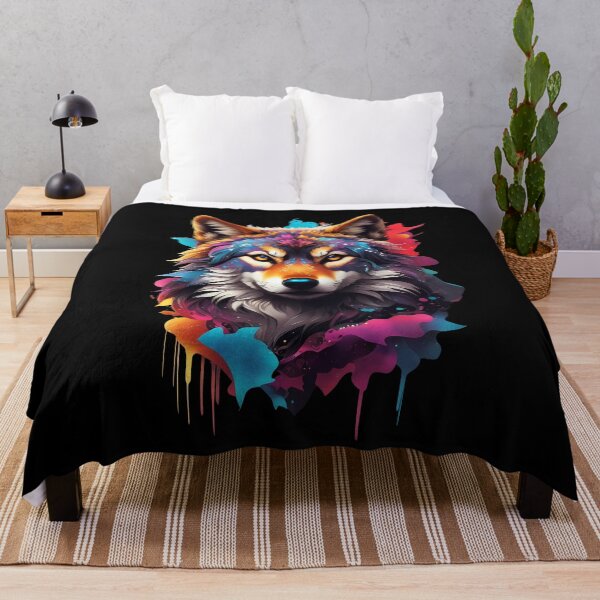 Item preview, Colorful Wolf Face designed and sold by Win Hardy.