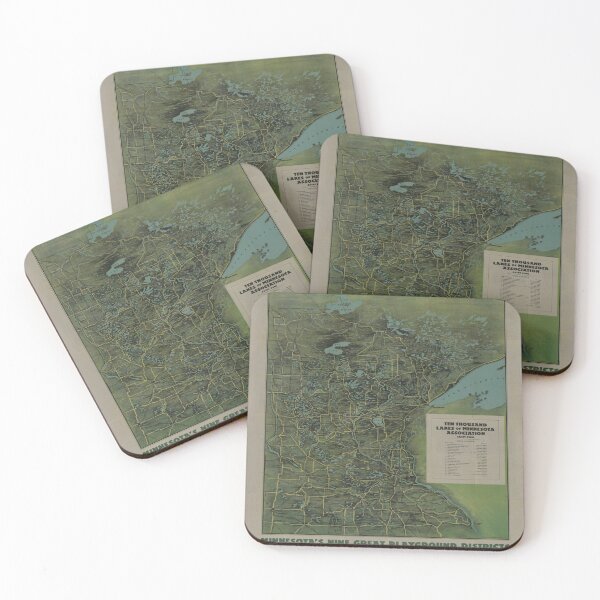 Item preview, Vintage Pictorial Map of Minnesota (1918) designed and sold by BravuraMedia.