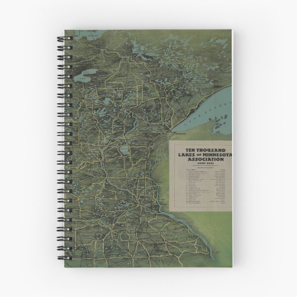 Item preview, Vintage Pictorial Map of Minnesota (1918) designed and sold by BravuraMedia.