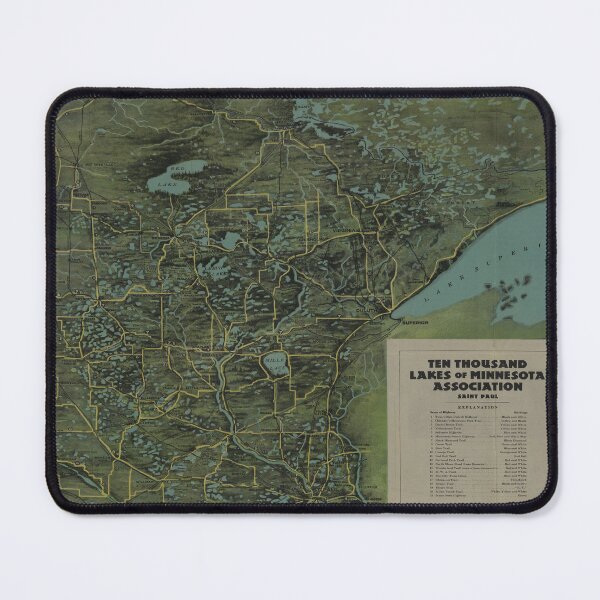 Item preview, Vintage Pictorial Map of Minnesota (1918) designed and sold by BravuraMedia.