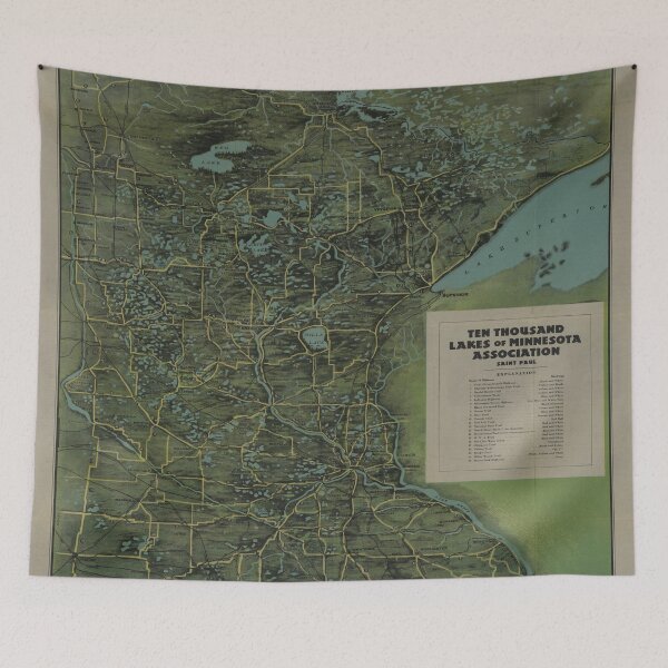 Item preview, Vintage Pictorial Map of Minnesota (1918) designed and sold by BravuraMedia.