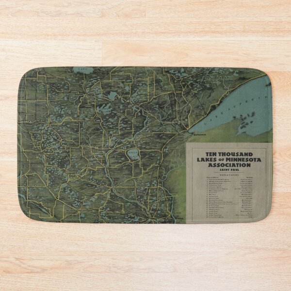 Item preview, Vintage Pictorial Map of Minnesota (1918) designed and sold by BravuraMedia.