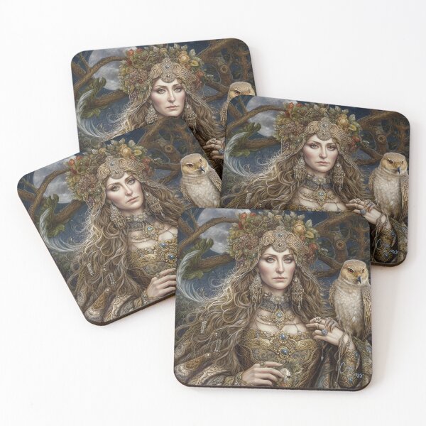 Item preview, Mystical Owl Goddess/Mother Gaia/Woodland Animal Protector designed and sold by Art.Fusion.Studio.