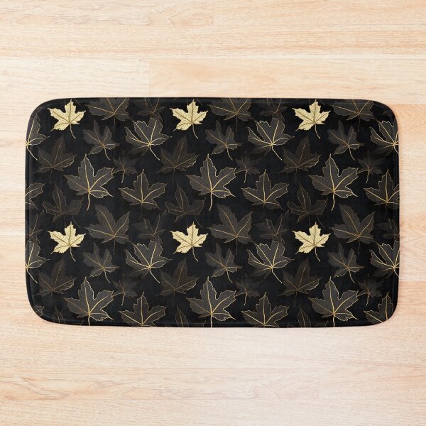 Item preview, Black maple leaf with golden outline  designed and sold by Trendy-Artistry.