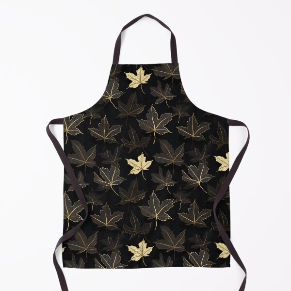 Item preview, Black maple leaf with golden outline  designed and sold by Trendy-Artistry.