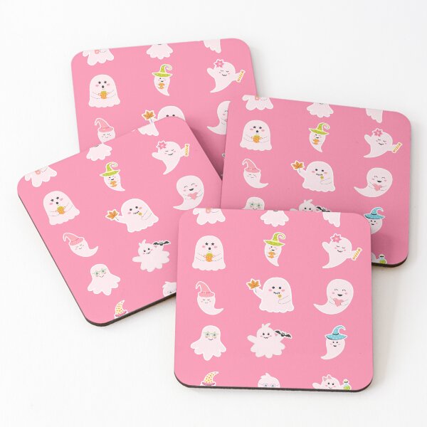 Item preview, Cute Pink Halloween Ghosts designed and sold by Oceanicmaster.