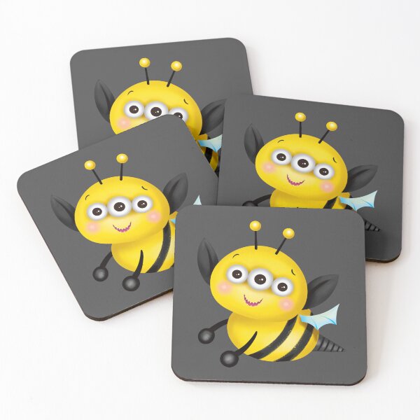 Item preview, Monster bee with 3 eyes designed and sold by LullaStudio.