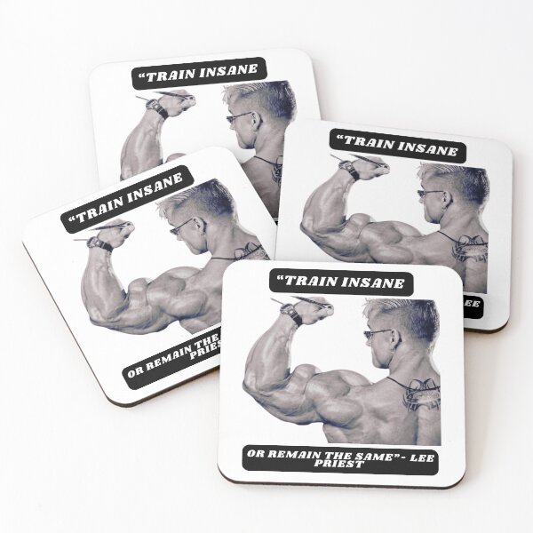 Item preview, "Train insane or remain the same"- Lee Priest designed and sold by STO1KA.