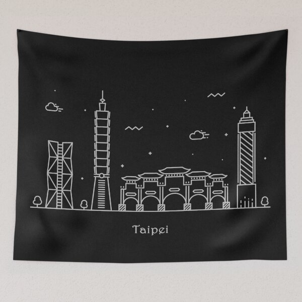 Item preview, Taipei Skyline Minimal Line Art Poster designed and sold by A Deniz Akerman.