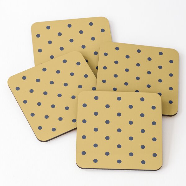 Item preview, Small NAVY BLUE and GOLD POLKA DOTS designed and sold by RachelMacht.