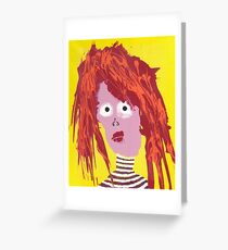 Fille - Martin Boisvert - Faces à flaques Carte de vœux