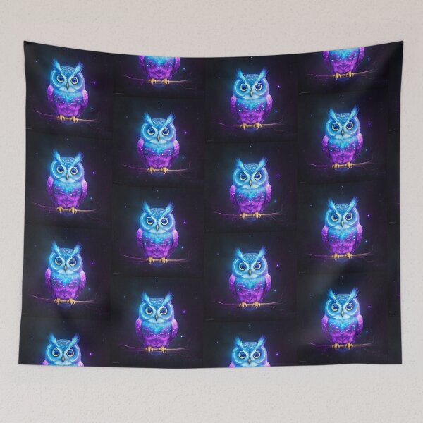 Item preview, owl in the starry night designed and sold by BRINDELEGARD.