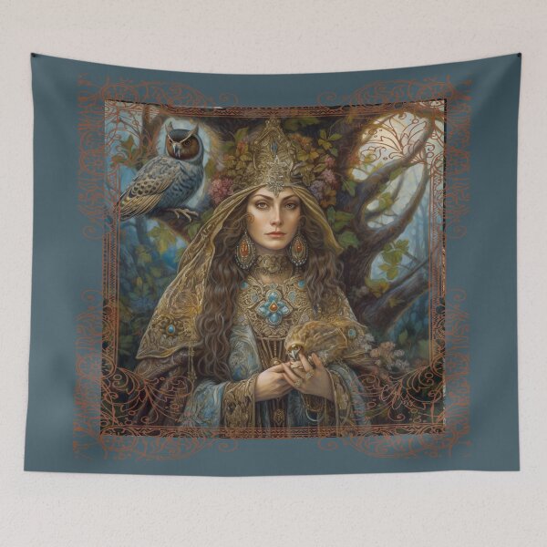 Item preview,  Mystical Gaia/Mother Earth/Animal Protector/Pillow designed and sold by Art.Fusion.Studio.