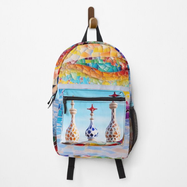 Item preview, Rainbow Gaudi Barcelona mosaic Barcelona colorful mosaic Gaudi trencadis mosaic Park Guell A Gaudi Barcelona Park Guell mosaic artwork inspired designed and sold by LolioGifts.